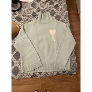 AMI De Coeur Jade Merino Wool Turtleneck (RARE COLOR)